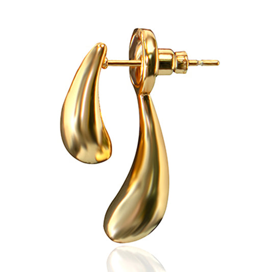 Gold Plated Abstract Drop Earrings