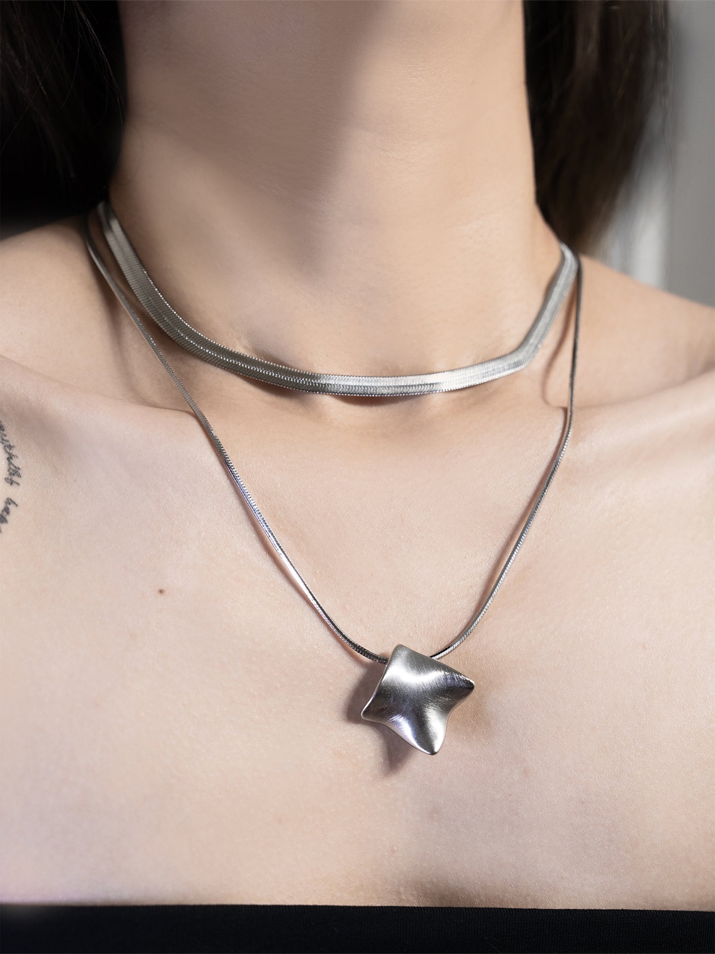 Minimalist Snake Chain Choker Necklace