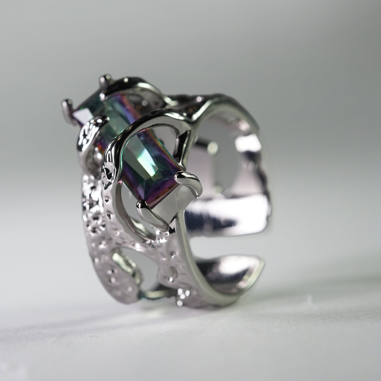 Gothic Snake Wrap Statement Ring