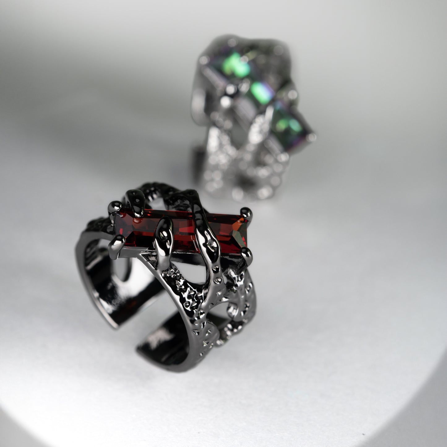Gothic Snake Wrap Statement Ring