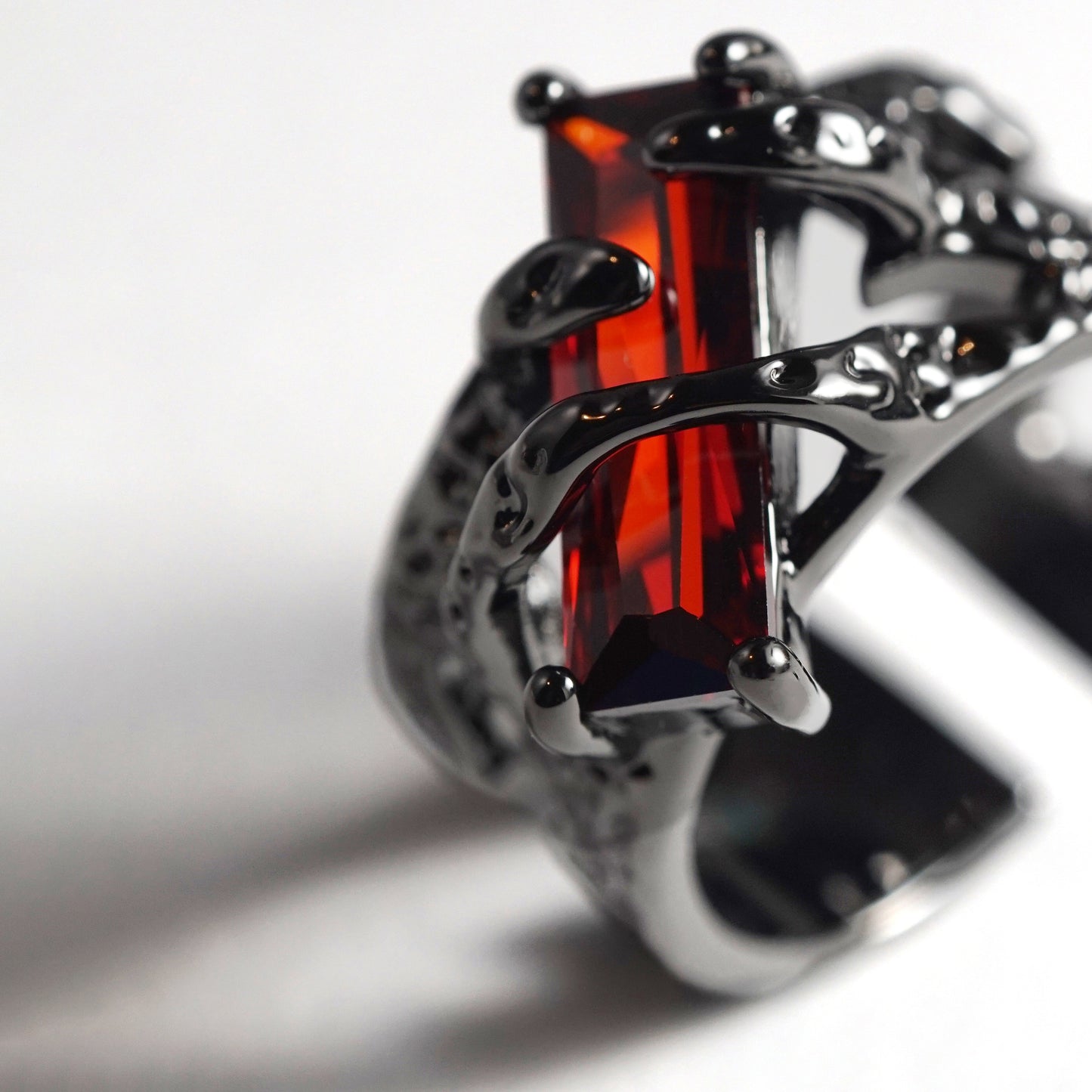 Gothic Snake Wrap Statement Ring