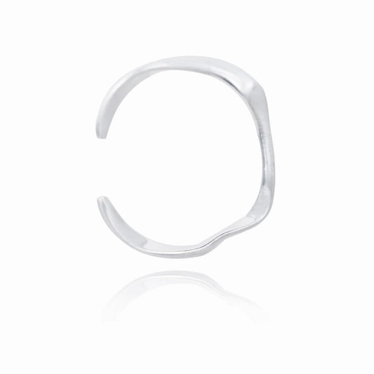 Minimalist Platinum-Plated Open Bangle Bracelet