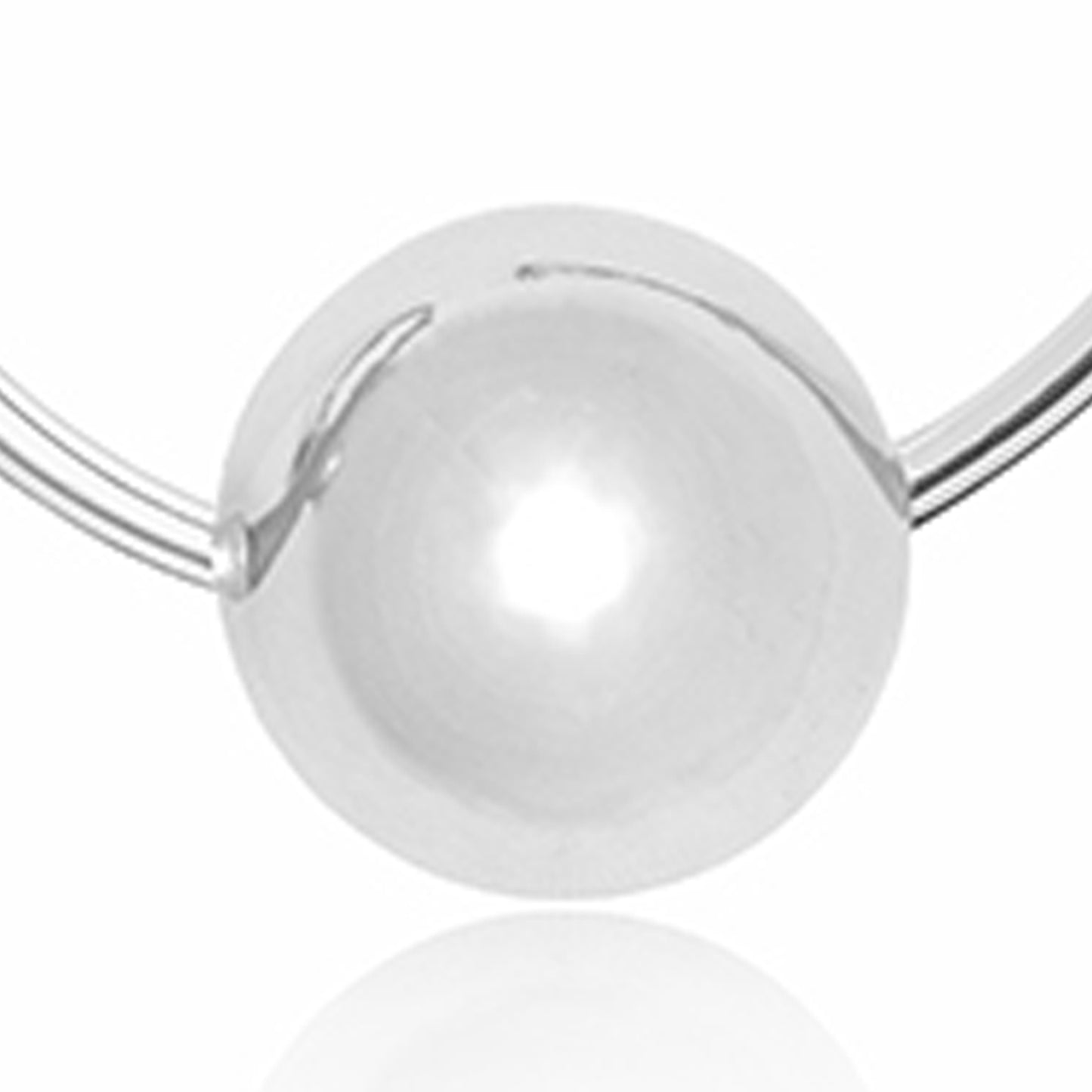 Minimalist Silver Hoop Earrings with Statement Bead