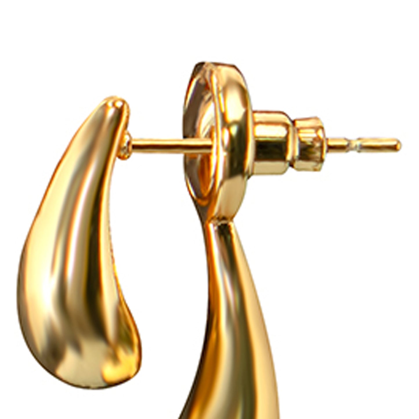 Gold Plated Abstract Drop Earrings