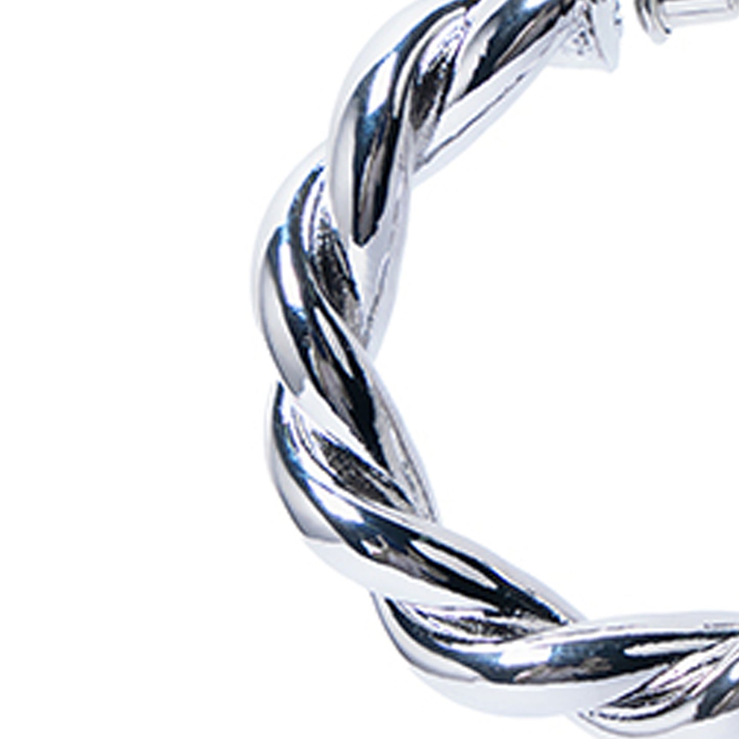Trendy Chunky Braided Design Twisted Hoop Earrings
