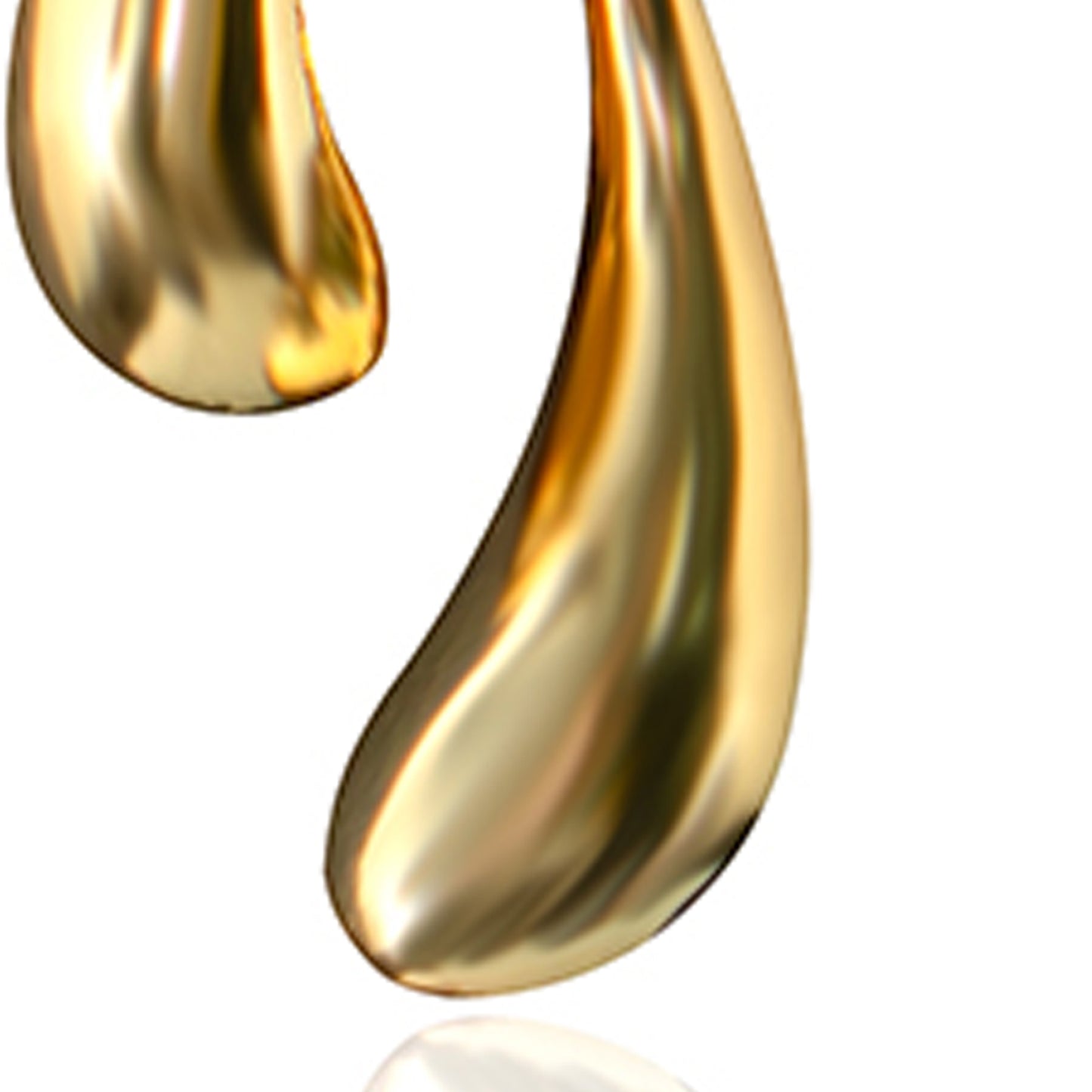 Gold Plated Abstract Drop Earrings