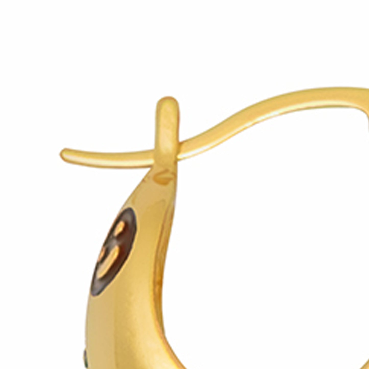Colorful Smiley Alloy Hoop Earrings