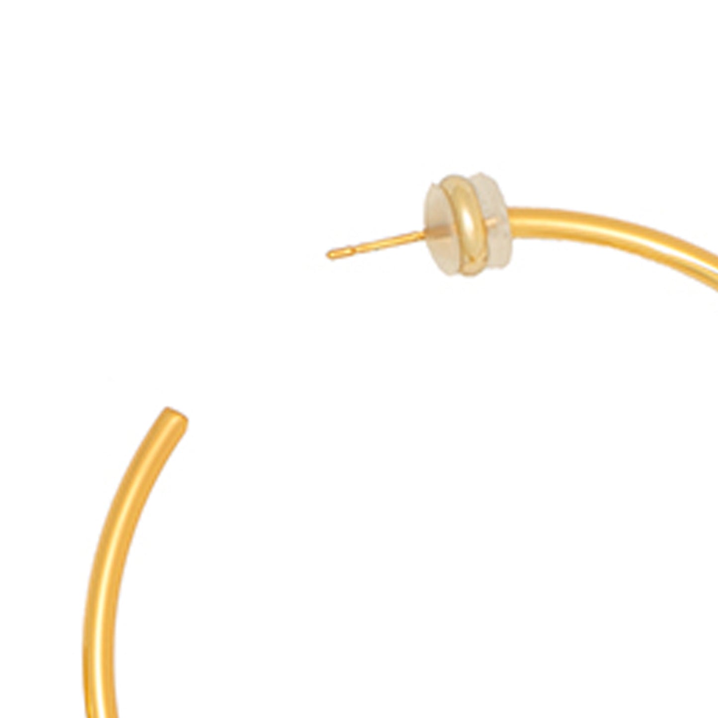 Minimalist Gold Hoop Earrings with Bold Sphere