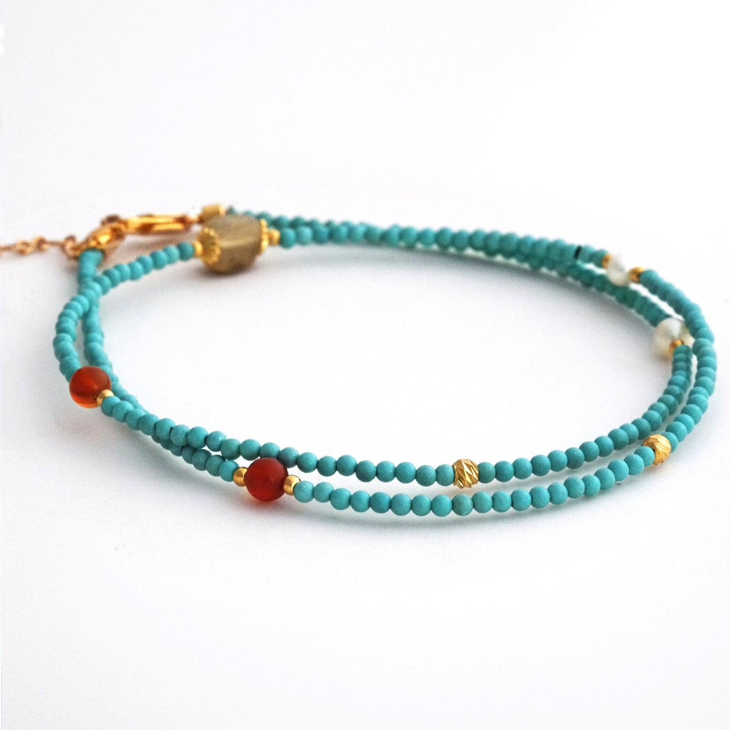 Boho Colorful Zircon & Moissanite Beaded Necklace