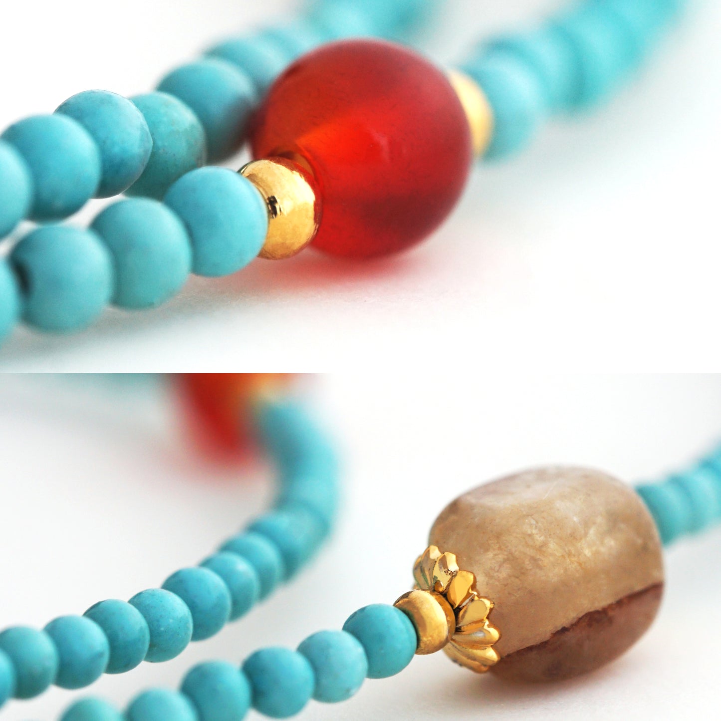 Boho Colorful Zircon & Moissanite Beaded Necklace
