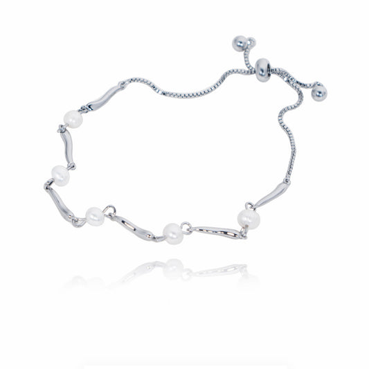 Elegant Adjustable Pearl Bracelet