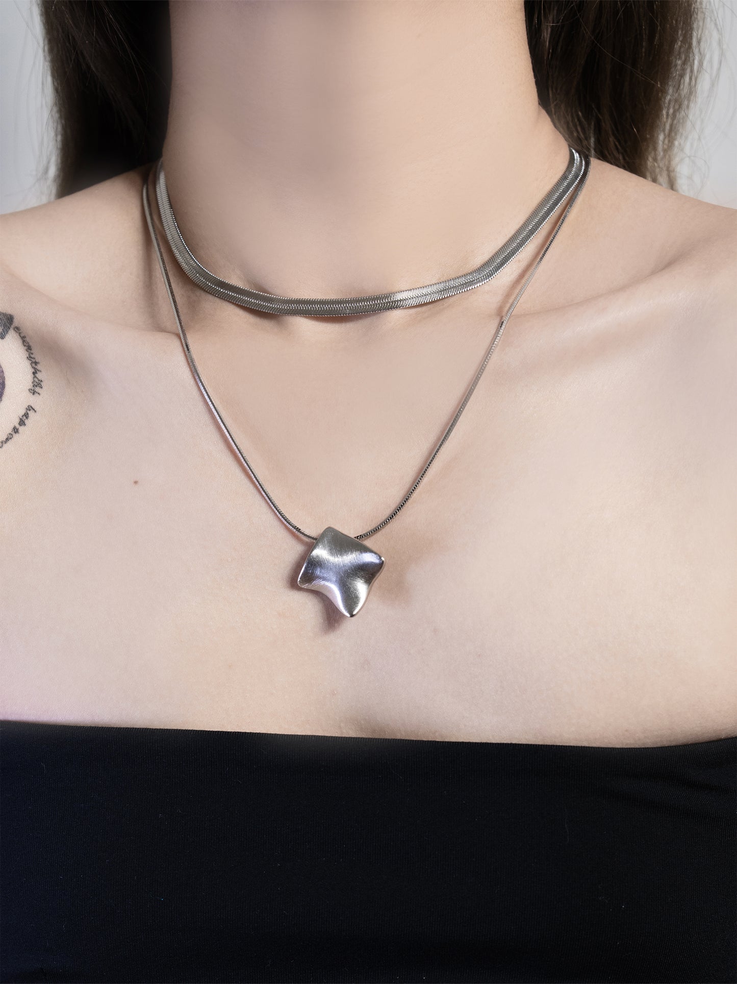 Minimalist Snake Chain Choker Necklace