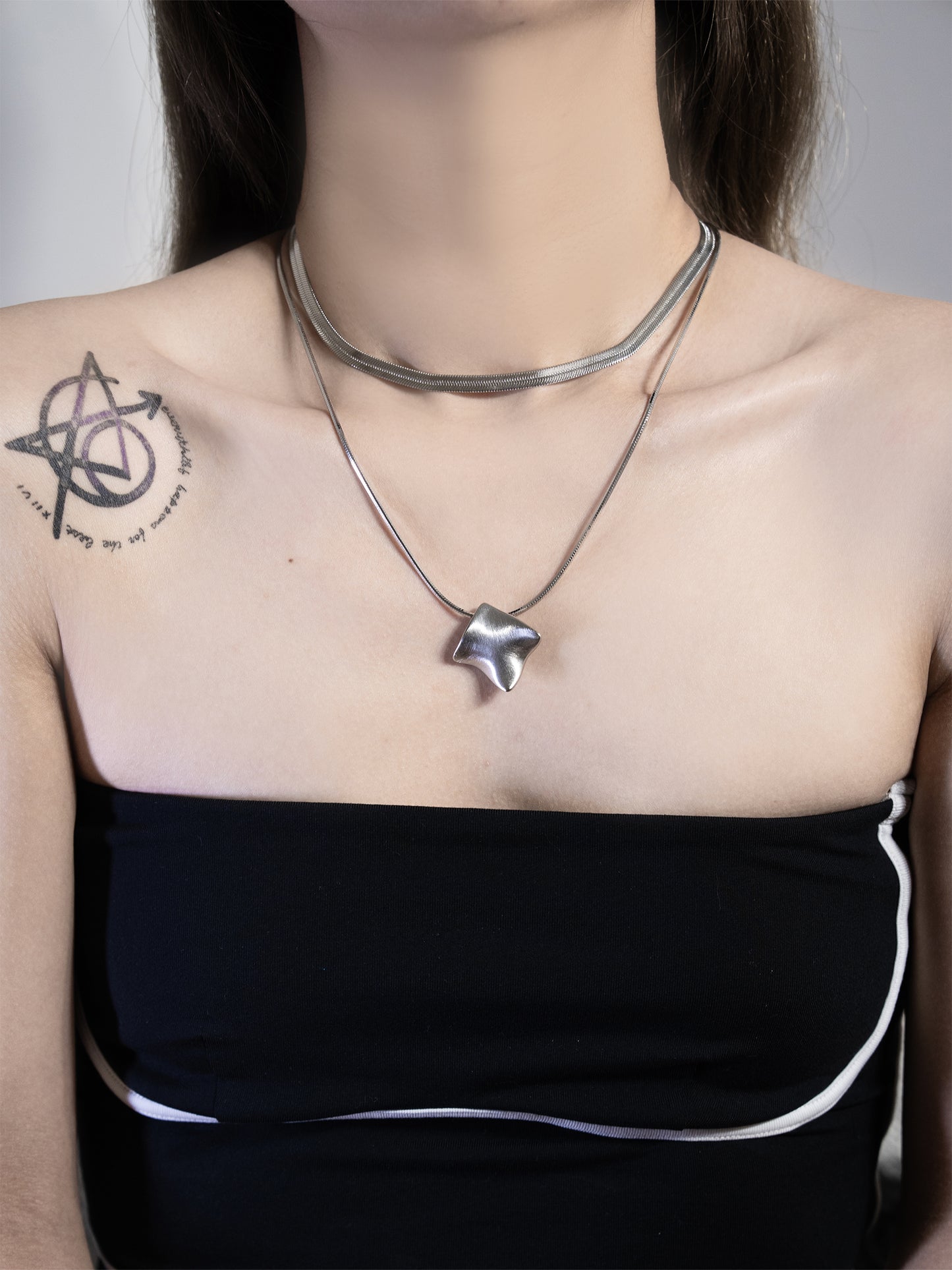 Minimalist Snake Chain Choker Necklace