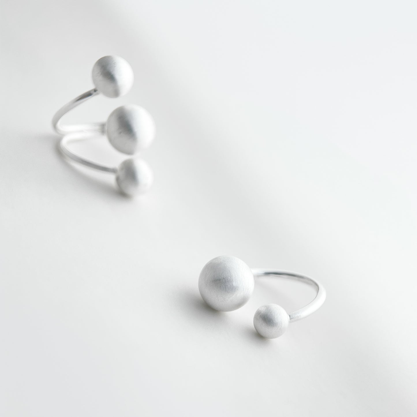 Dream Pearl Adjustable Open Ring with Irregular Alloy Beads