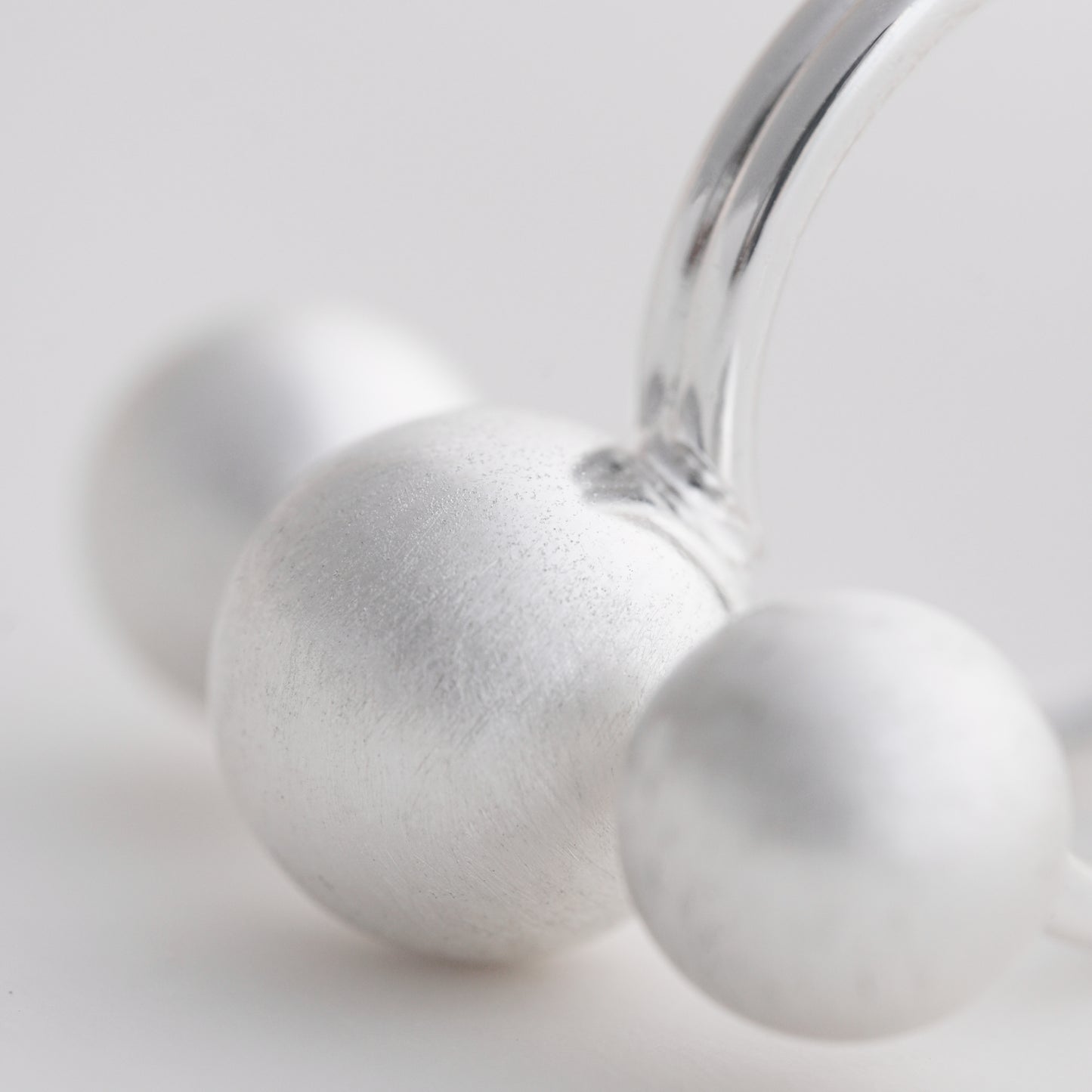 Dream Pearl Adjustable Open Ring with Irregular Alloy Beads