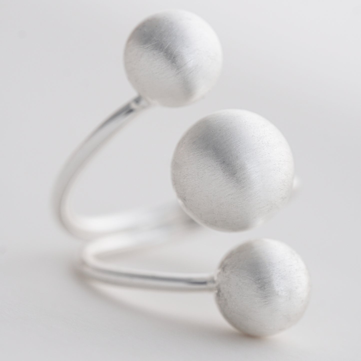 Dream Pearl Adjustable Open Ring with Irregular Alloy Beads